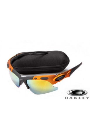 black and orange oakley sunglasses