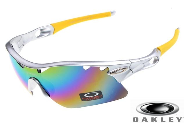 oakley silver frame sunglasses