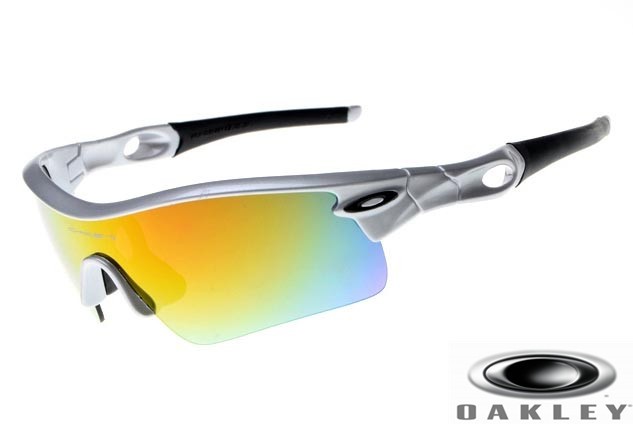 oakley silver frame sunglasses